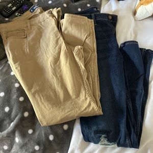Two pairs of Hollister jeans